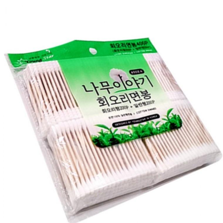 회오리 일반양면 면봉 400p 목욕탕면봉 귀파개