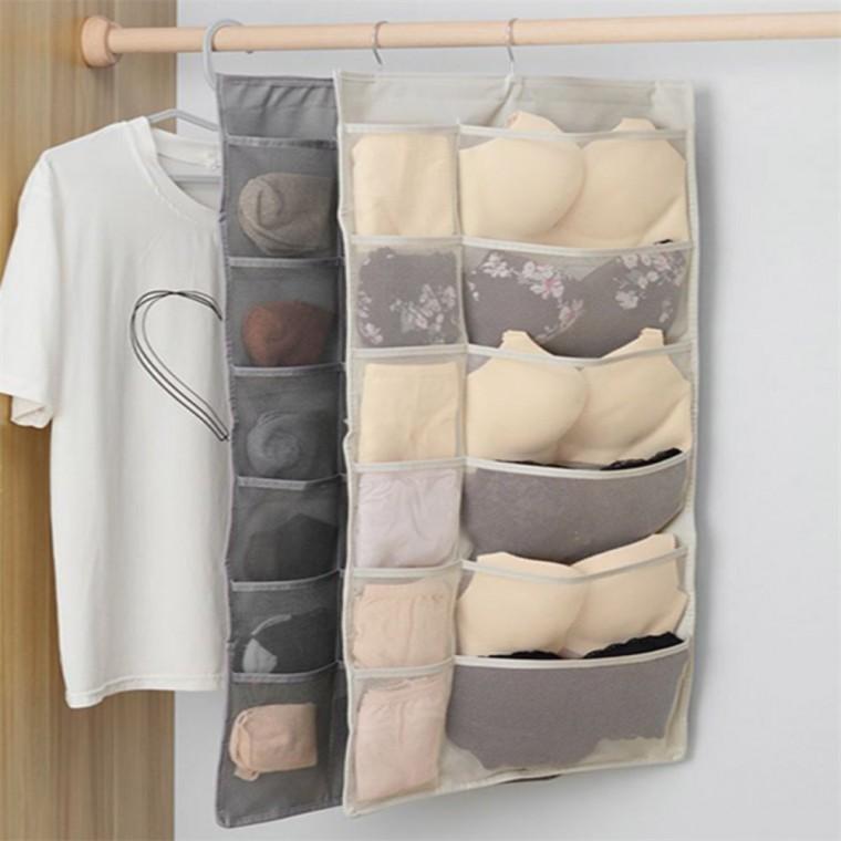양면 속옷정리함 걸이형속옷칸막이 옷장속옷걸이 메쉬옷정리함 여성속옷옷걸이 여자속옷수납함