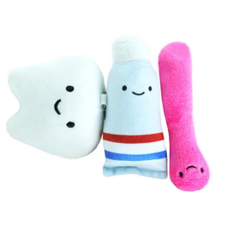 양치3총사키링 치과굿즈 가방키링