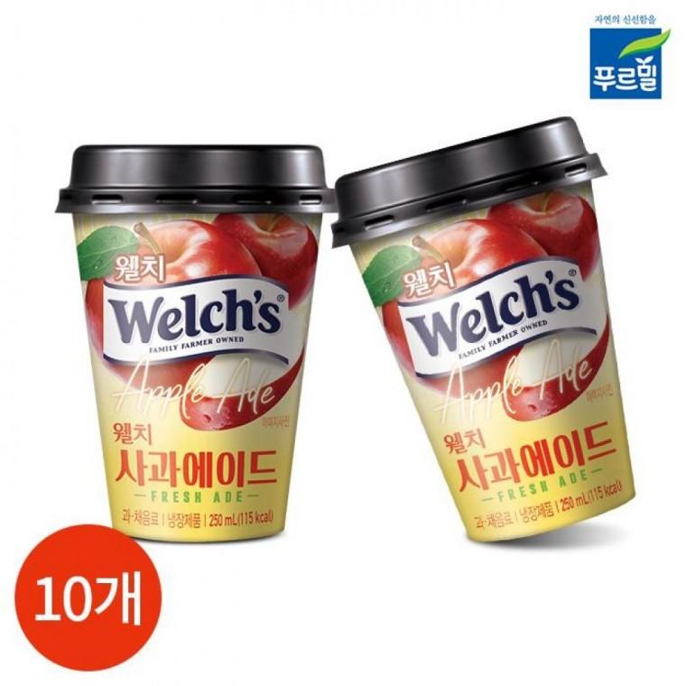 CL 푸르밀 웰치스 사과 에이드 250ml x 10개
