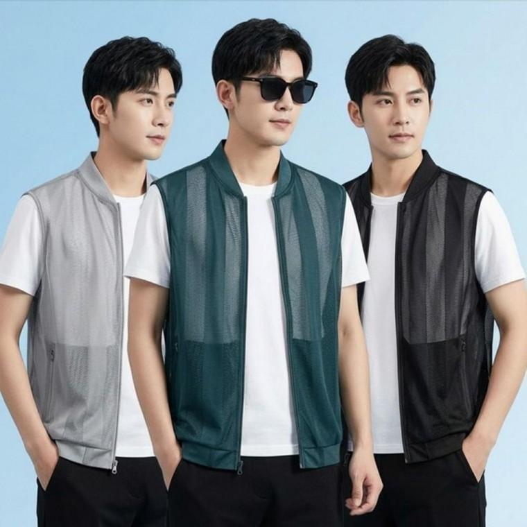여름 남성 망사조끼 주머니 작업복 메쉬 등산 쿨 조끼 다용도 여름 쿨