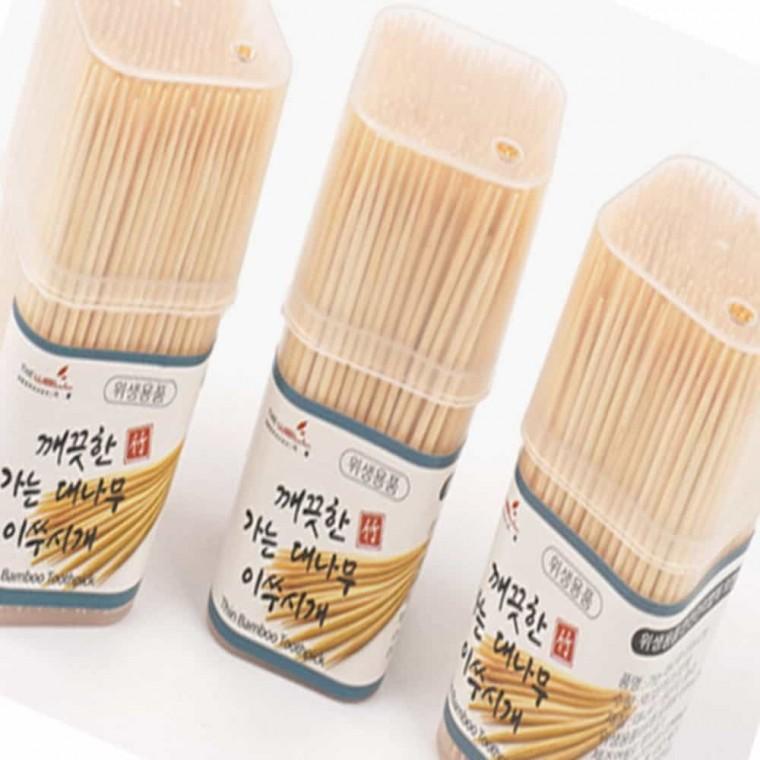 가는 이쑤시개 3통 일회용치실 과일꼬치
