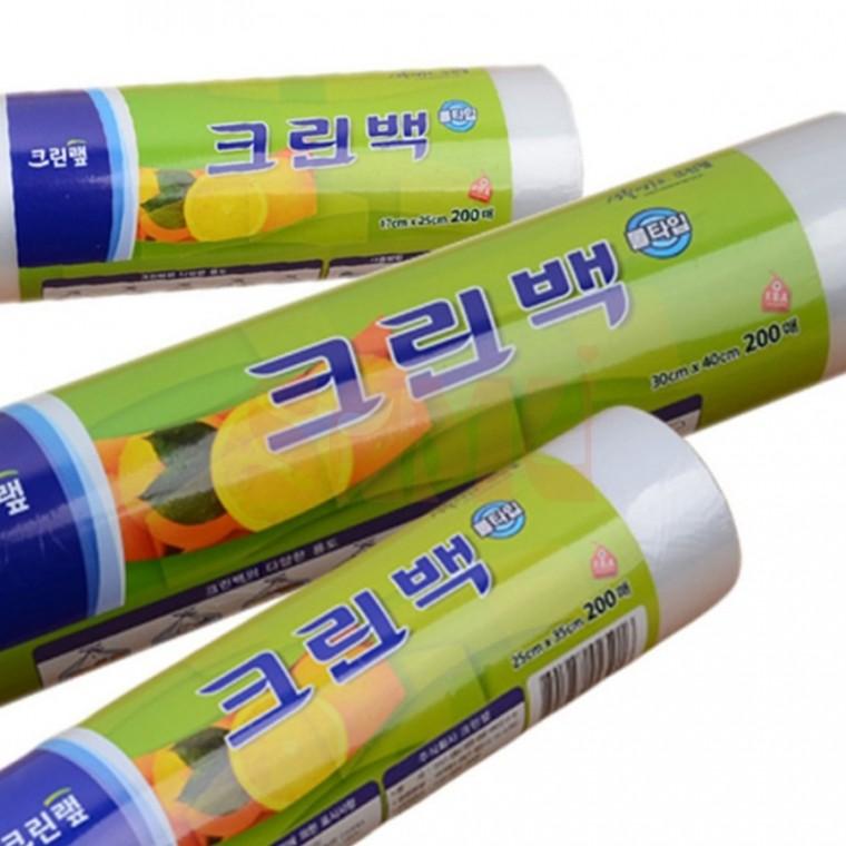 크린랩 크린롤백 200매 위생백 투명봉지