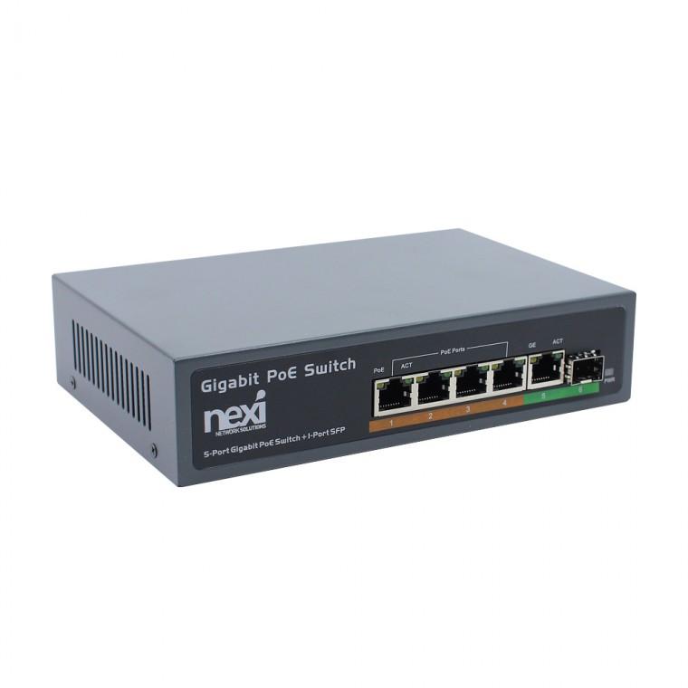 POE 기가비트 허브스위치 6포트 65W 컴퓨터 PC CCTV 카메라 인터넷 산업용 공유