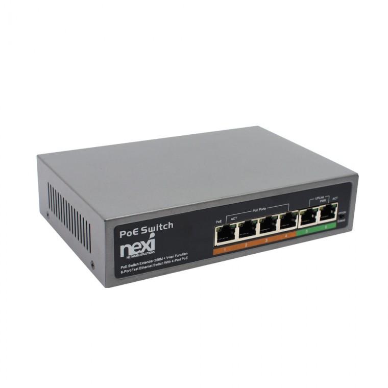 POE 허브스위치 6포트 65W 컴퓨터 PC 스위칭 CCTV IP카메라 인터넷 산업용 공유기 공사