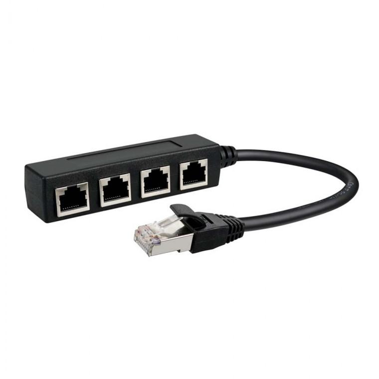 RJ45 랜선 분배기 4포트 랜케이블 연장 분할