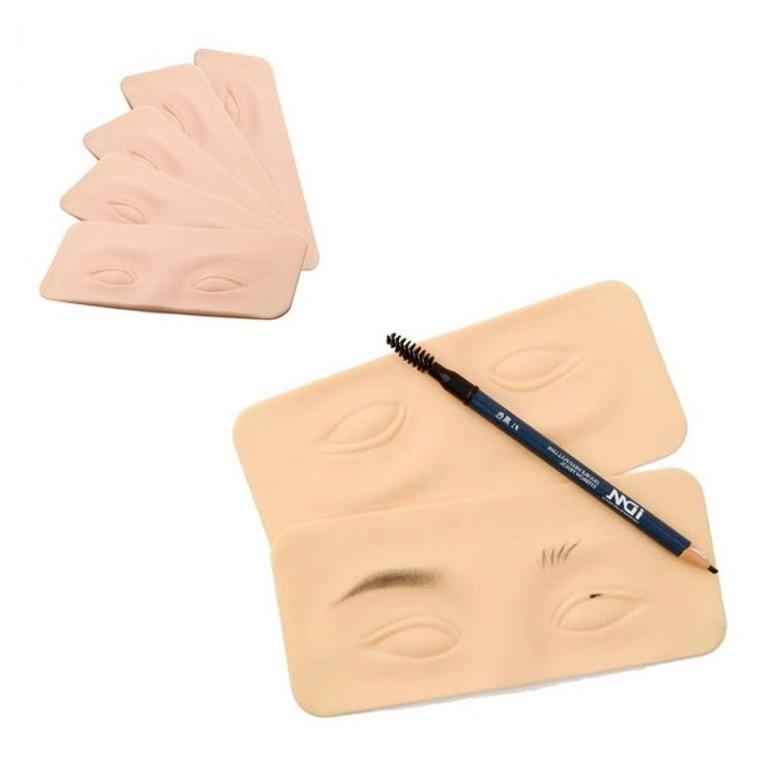 눈썹 3D 연습 반영구 5p 고무판 실리콘 연습판 눈썹 판 소품 3D