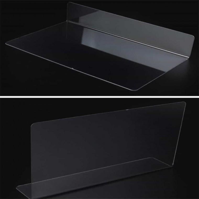 투명 칸막이 20x12cm 책상투명수납정리함 이동식칸막이