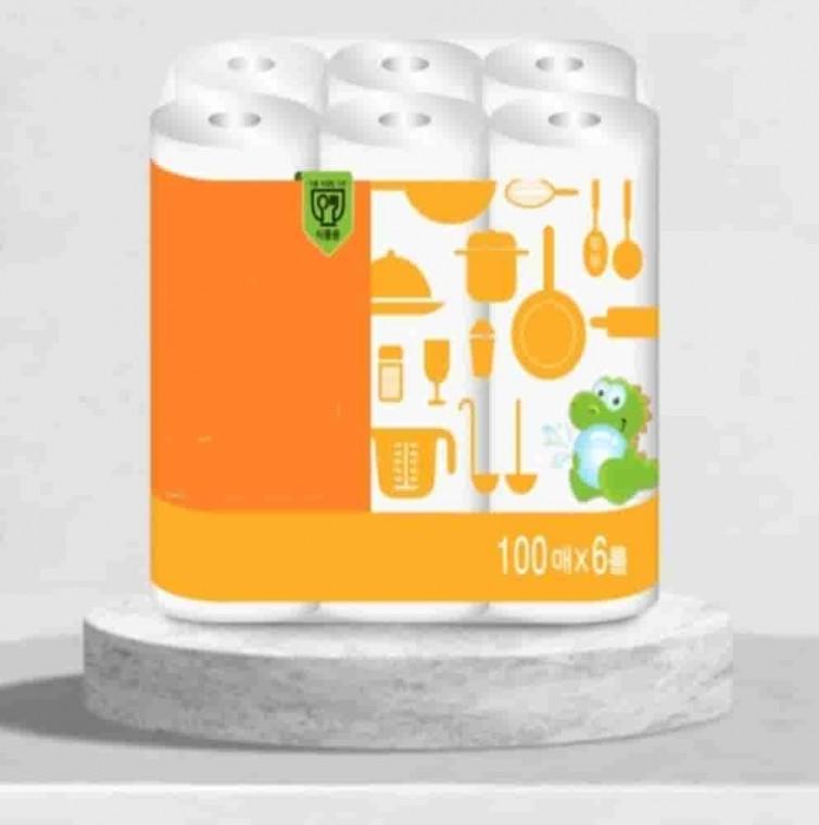 키친타월 100매 12롤 물기제거타월 페이퍼타올 핸드타월
