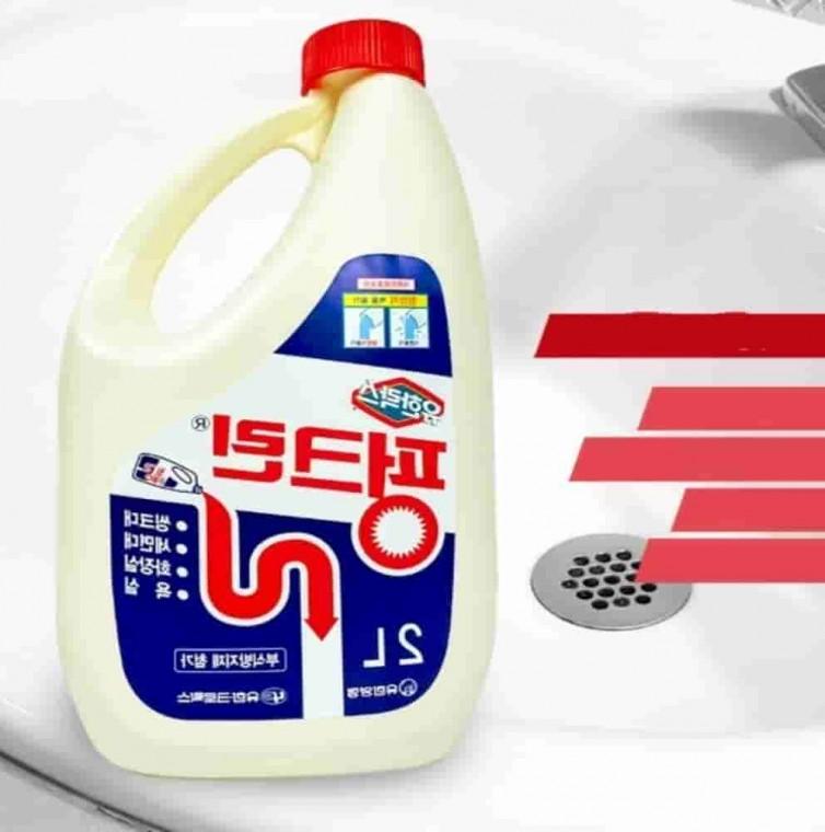 배수관 용해제 2L 2개 세면대세정제 씽크대뚫어뻥 배수구용액 배관세척제