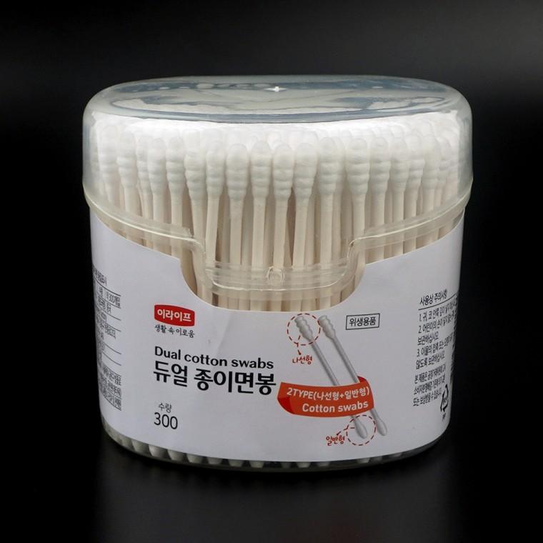 종이면봉 300P 메이크업면봉 귀면봉 귀청소 부드러운면봉 키보드먼지청소