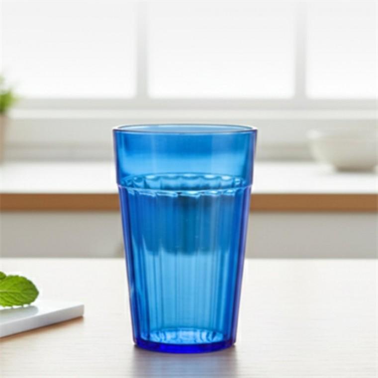 플라스틱물컵340ml 파랑 가벼운물컵 업소용물컵