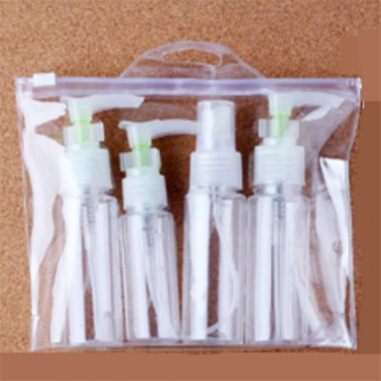 여행용 투명 화장품 로션 소분 리필용기 공병 세트 50ml 4종 여행용세면도구리필용기 펌핑용기 여행용스프
