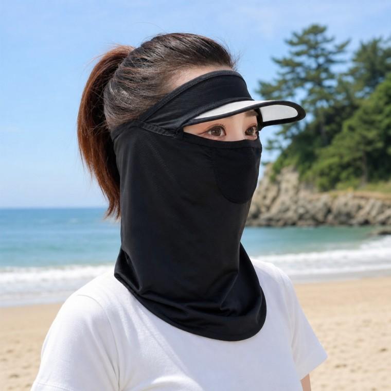 캡 일체형 넥워머 자외선차단 햇빛가림 여름 야외활동용 남녀공용 목보호 얼굴커버