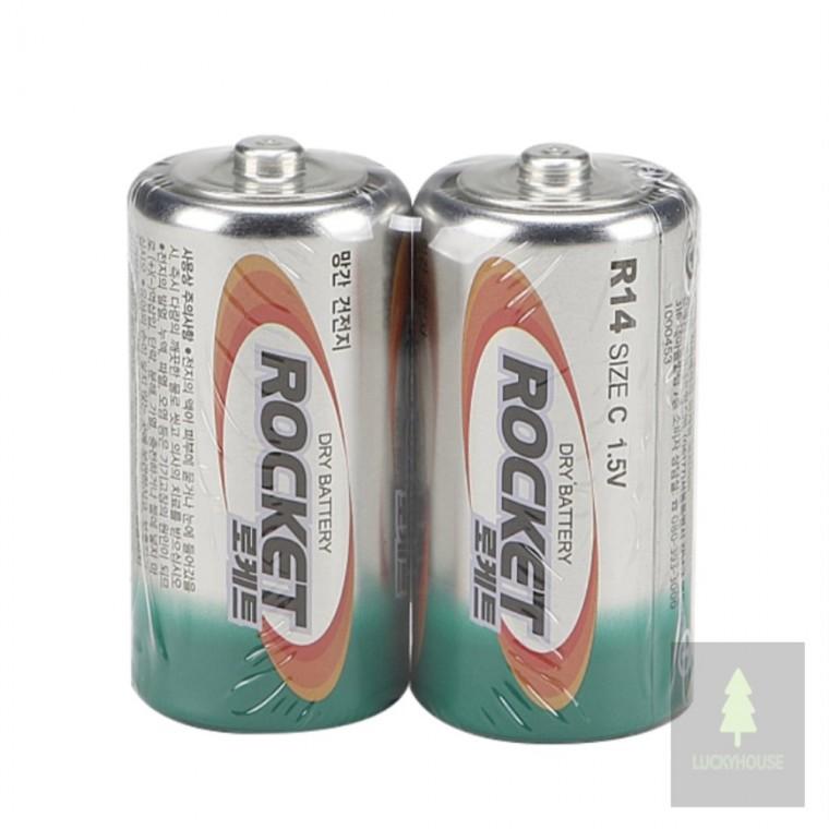 건전지 망간 C형 2개입 배터리 R14C사이즈 r141.5v