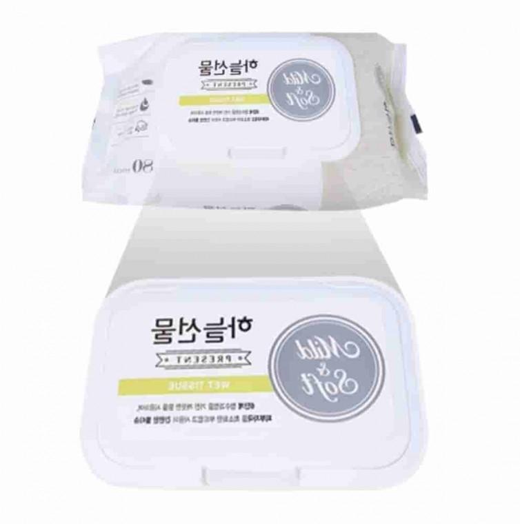 캡형물티슈 80매 부드러운물티슈 여행용물티슈 피톤치드물티슈
