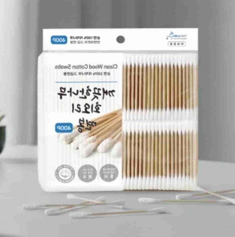 회오리면봉 400P 2개 순면면봉 귀지제거면봉 1회용면봉