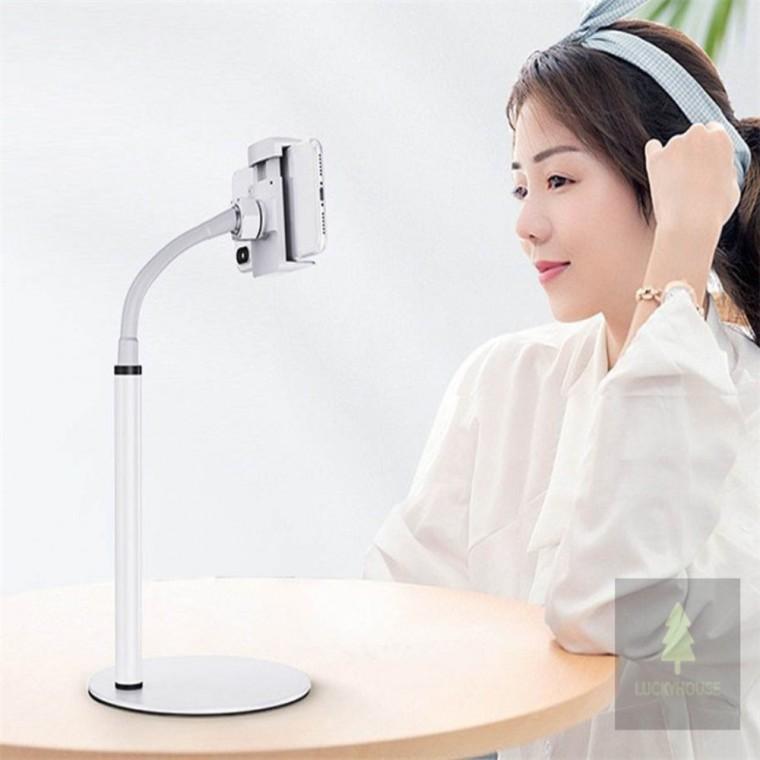 스탠드 스마트폰 거치대 화이트 촬영용휴대폰거치대 핸드폰거치대탁상용 책상핸드폰거치대