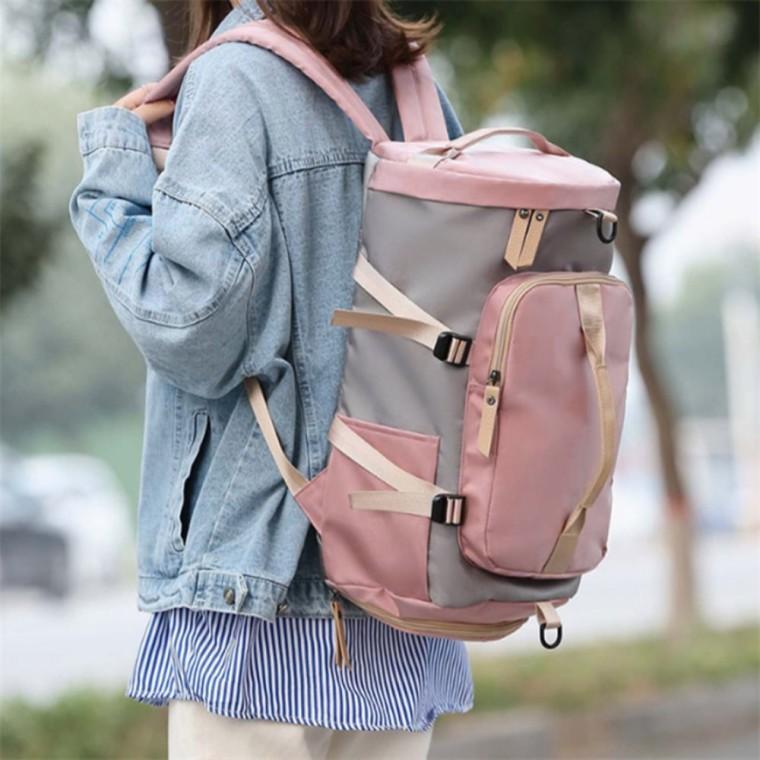 신발수납 더플 백팩 그레이 핑크 여행용베낭 대용량가방 여행용백팩
