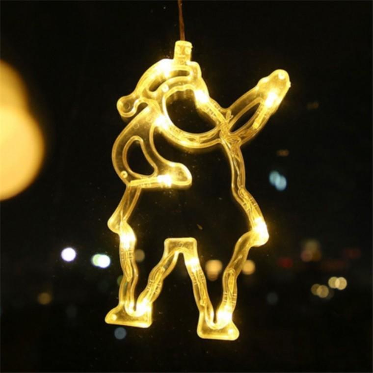 LED 산타 크리스마스창문장식 전구 조명 크리스마스오너먼트 카페크리스마스장식 성탄절데코