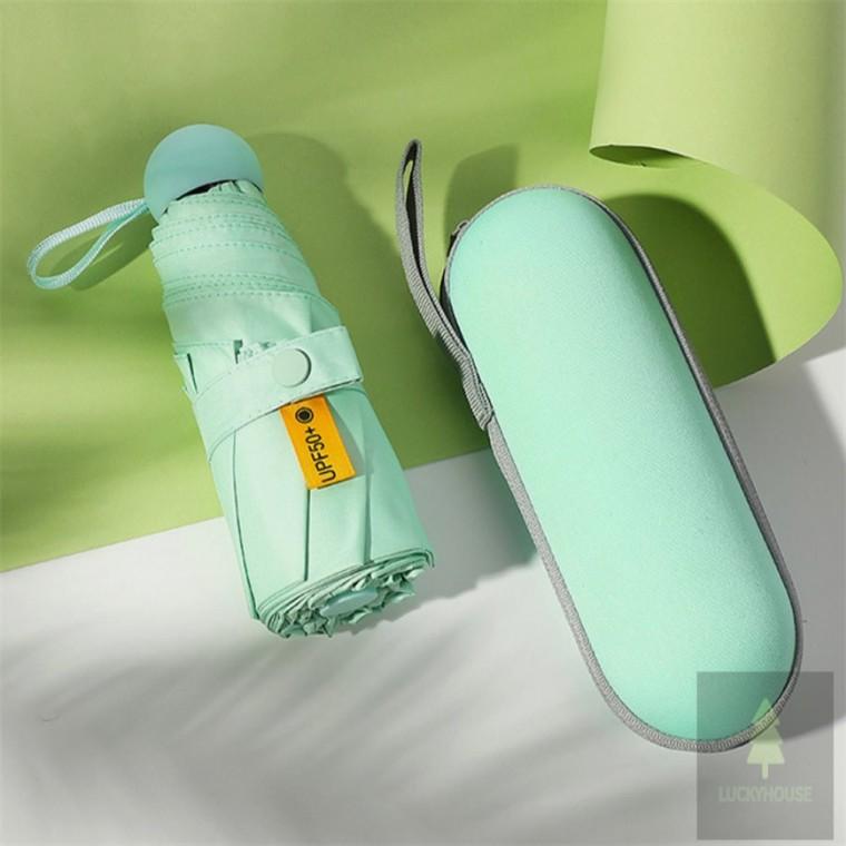 UV차단 5단 캡슐 양우산 민트 5단수동양산 5단우산 접이식양우산