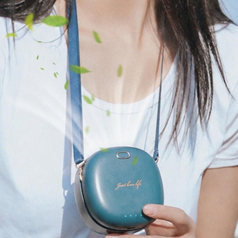 휴대용선풍기 목걸이형 저소음 3단풍력 2000mAh Type C충전 야외작업용