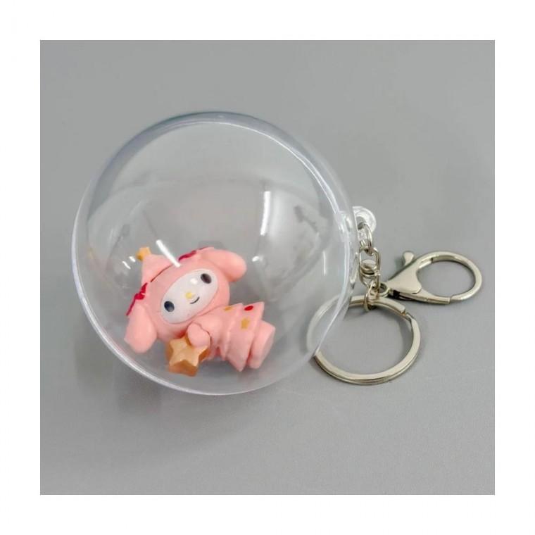 루미나D 키링 투명 원형 캡슐 만들기 diy 부자재 7cm