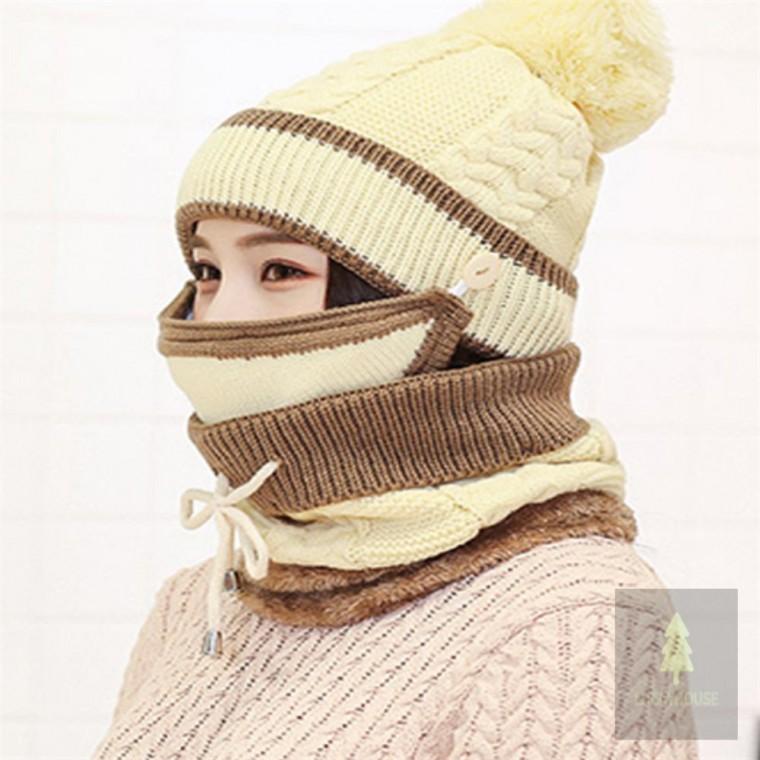넥워머 털모자 베이지 여성용 여성넥워머모자겨울용 넥워머빅사이즈 겨울등산용넥워머