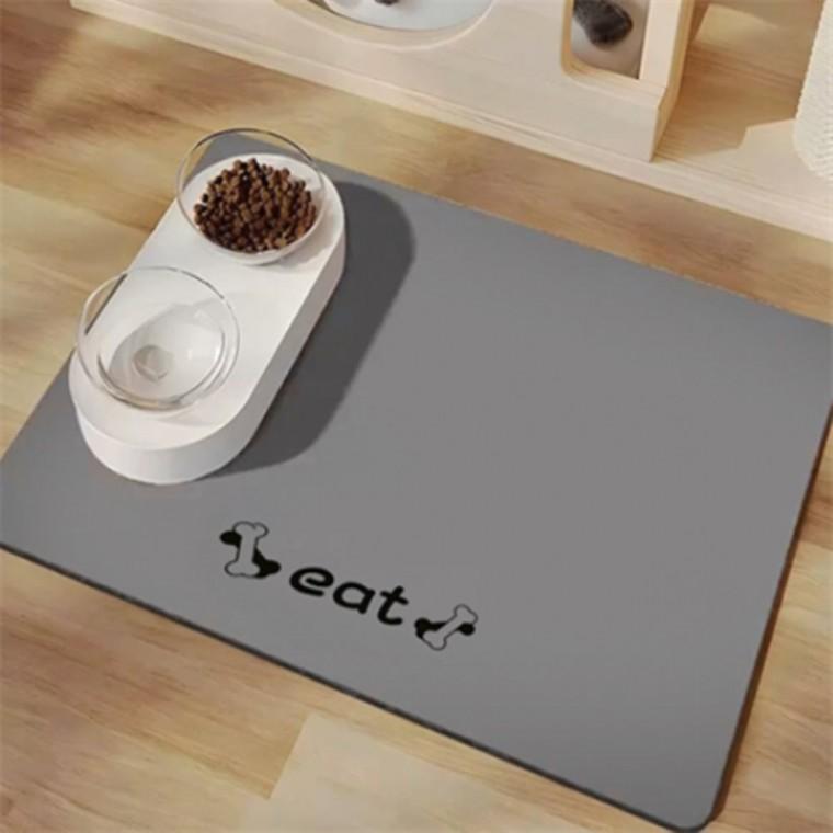 규조토 반려동물식기매트 50x40cm 강아지물그릇매트 흘림방지식탁매트 강아지논슬립식기매트