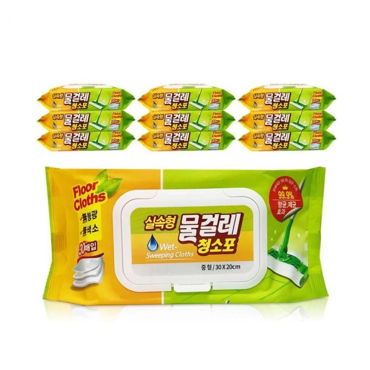 루미나D 물걸레청소포 형 30매x10팩 30x20cm 물티슈