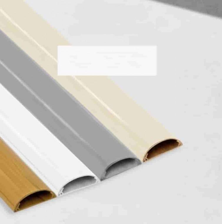 타원형 전선몰드 1M 51x20mm 그레이 케이블몰딩 전선쫄대 배선정리 랜선가리기