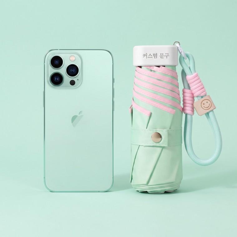 커스텀 포켓 마카롱우산 초경량 미니 양산 자외선차단 가벼운 암막 휴대용 5단 선물