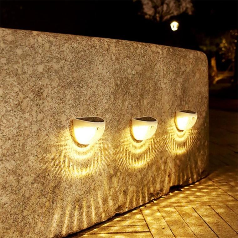 LED 태양광 벽조명 정원테라스 야외조명 벽부등 2p 웜색 화이트 태양광대문등 LED정원등 외부조명