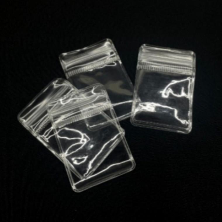 100매 4x6 두꺼운 투명 비닐 지퍼백 PVC 포장 봉투 악세사리 포장 진열 보관 포장지 수납