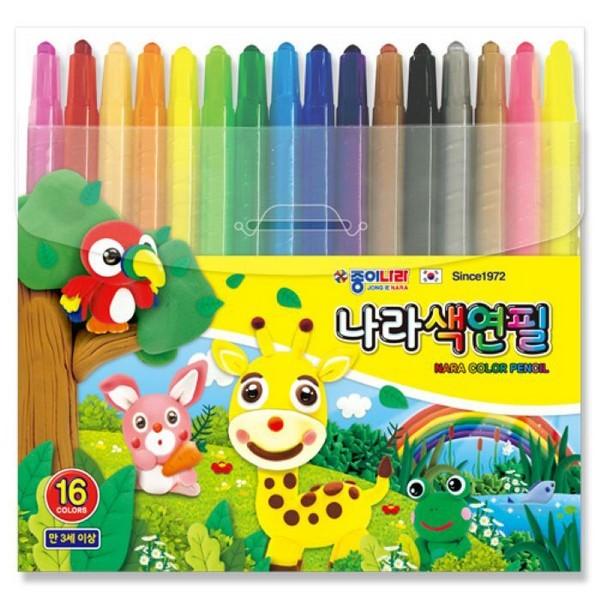 나라색연필 16색 종이나라