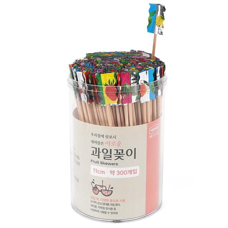 과일꽂이 300p 산적꼬치 과일꼬치 나무꼬챙이 나무스틱 과일꼬지