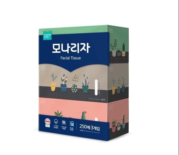 모나리자 미용티슈 250매 x 3개입