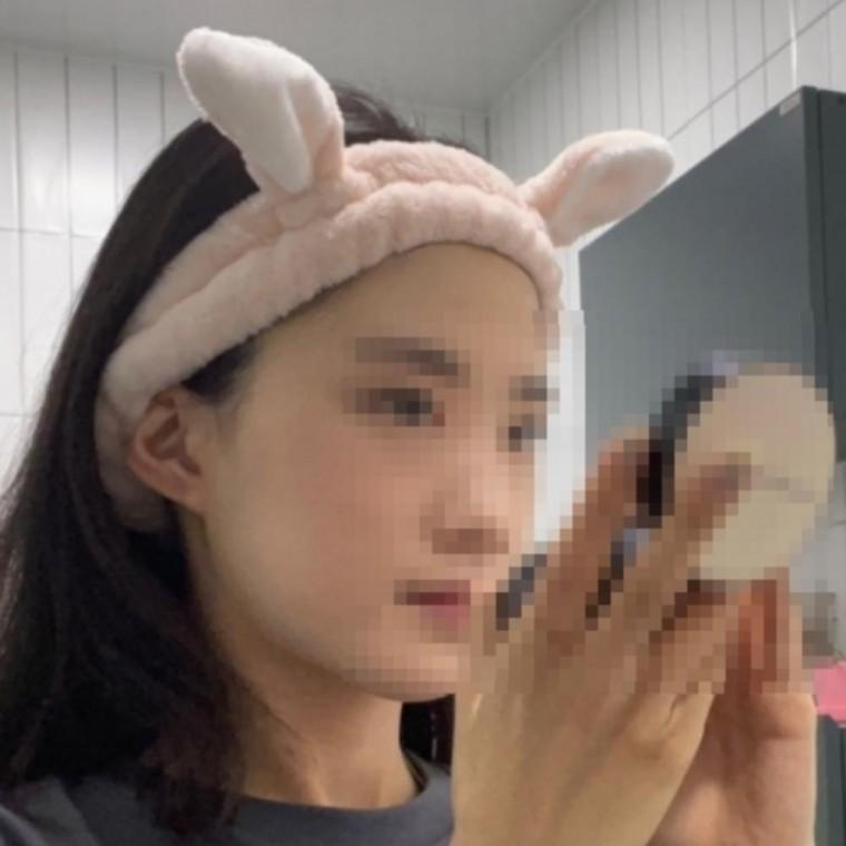핑크 세수 헤어 밴드 머리띠 세면 밴드 앞머리 고정 흘림방지 샤워 세수 남자 여자