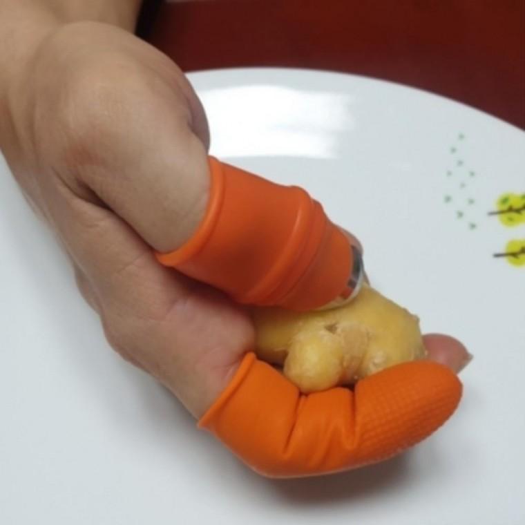 중형 수확용 손가락 골무 세트 줄기 따기 칼골무 손질 다듬기 골무 칼 손톱 야채 따기