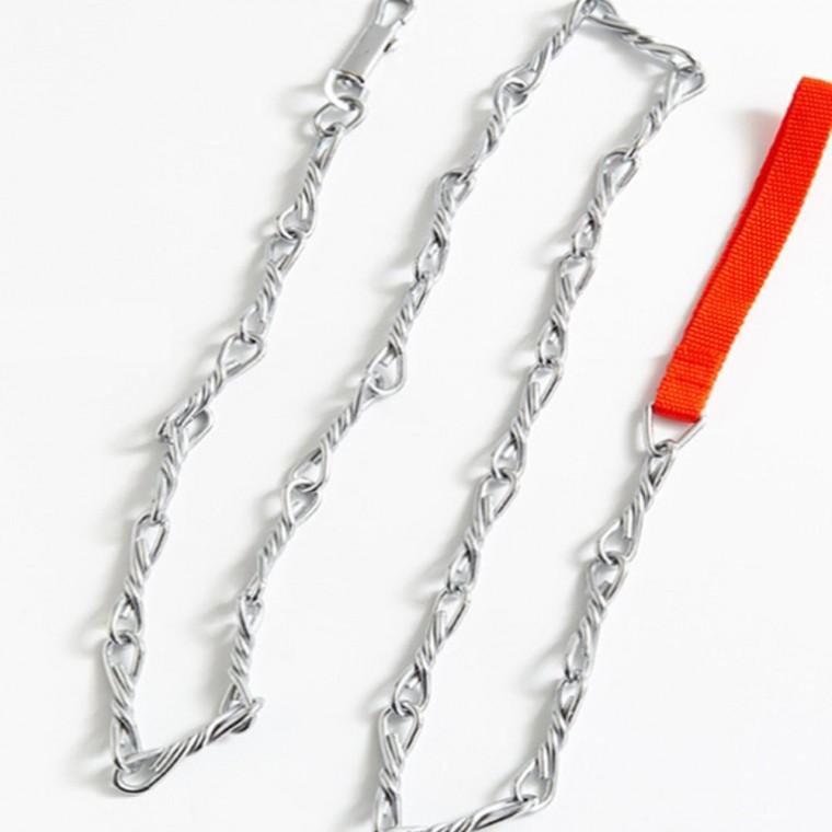 체인 리드줄 레드 4.0mm1.7m 애견산책줄