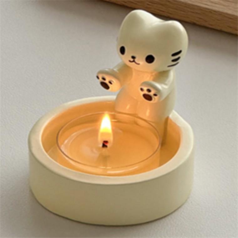 캔들홀더 티라이트캔들홀더 고양이인테리어소품 미니고양이소품
