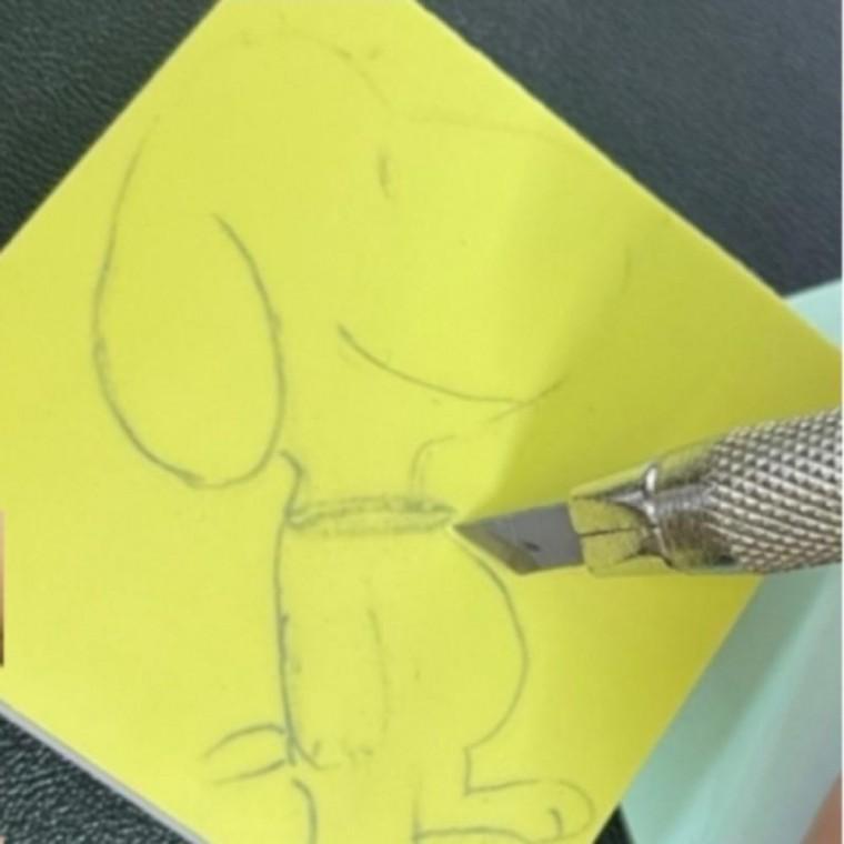 1개 지우개 단품 사각 5cm 조각용 고무 지우개 스탬프 도장 만들기 3겹 판화 파기