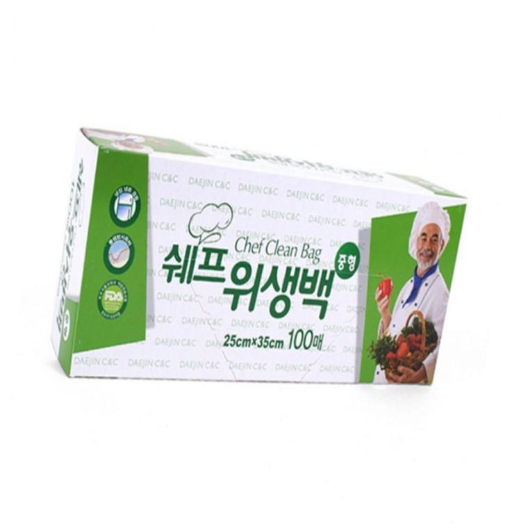 위생백중형 100매 식품포장비닐 일회용비닐봉투 일회용비닐팩중형