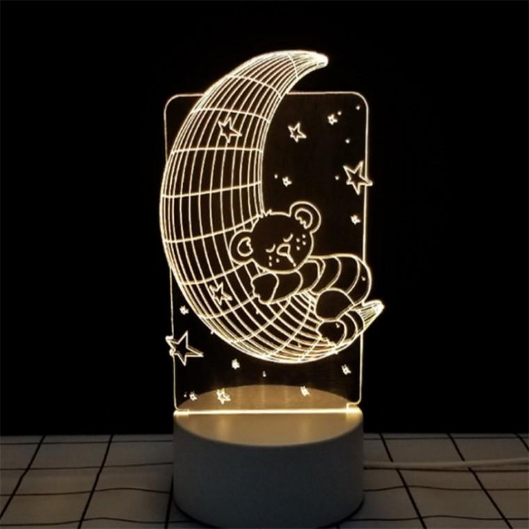 달곰 3D 착시 무드등 테이블무드등 작은방LED등 침대독서등