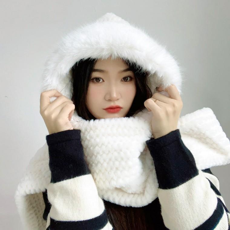 PL 밸런스 머플러 코지데잇 후드 머플러(화이트) No10