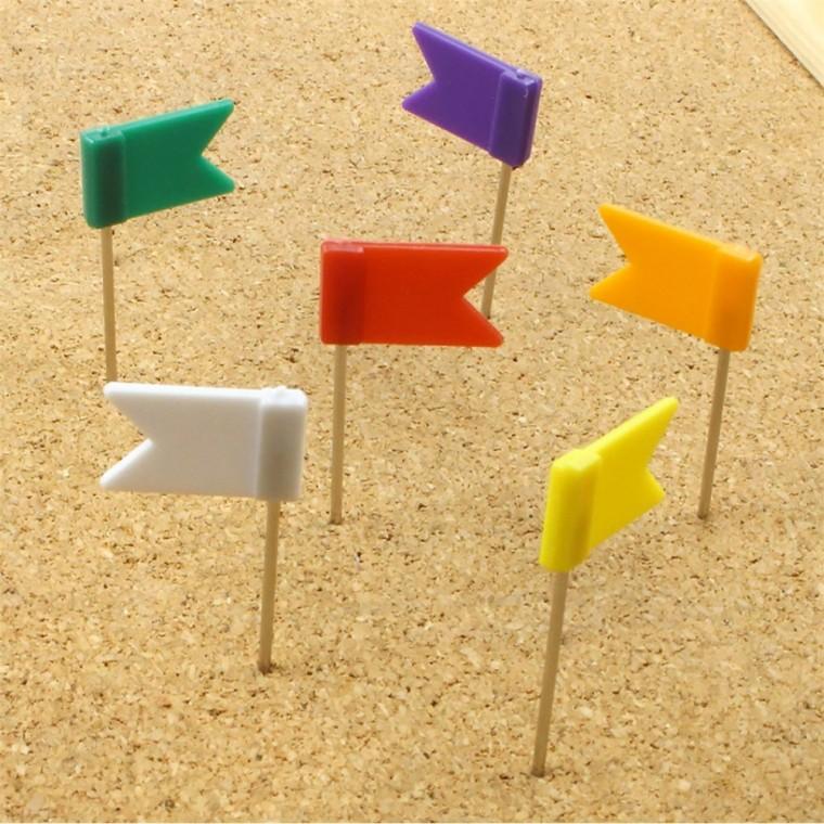 깃발 압정 50p 예쁜압정 침봉 공예용품