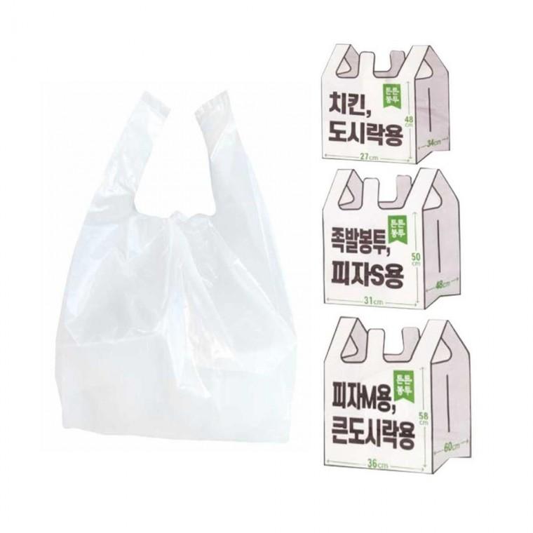 루미나D 배달 도시락 투명 포장 비닐봉투 반찬 100매 2호