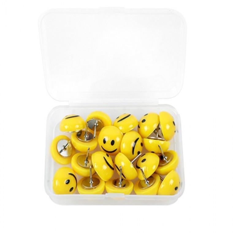 스마일 압정 20p 예쁜압정 공예용품 사무용품