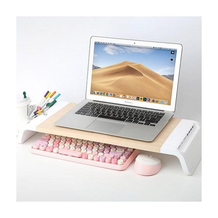 루미나D 화이트 usb 포트지원 모니터받침대 컵홀더기능 4개