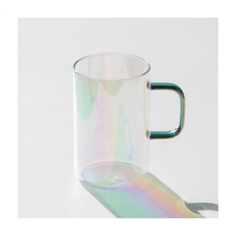 루미나D 오로라 컬러핸들 내열 유리컵 500ml 2color